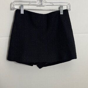 Aritzia Babaton Black Textured High-Waist Skort Expertise Skort - Tweed 4016